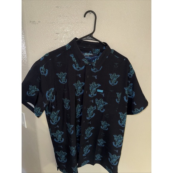 Retro Rifle Other - Retro Rifle Shirt Mens XL Glocktopus Black Blue Guns Anchor Octopus Hawaiian